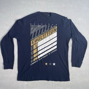 SEAN‎ JOHN Evolution Lightweight Knit Crewneck Pullover Sweater Men XXL Blue